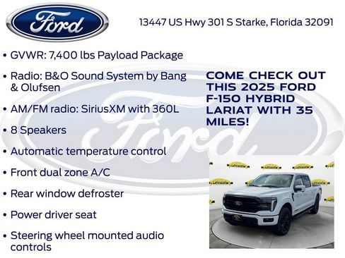 New 2025 Ford F150 Lariat w/ Equipment Group 501A Mid image 30