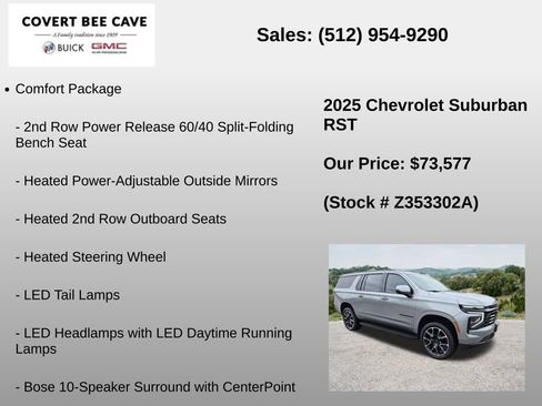 Used 2025 Chevrolet Suburban RST w/ Comfort Package AWD/4WD image 18