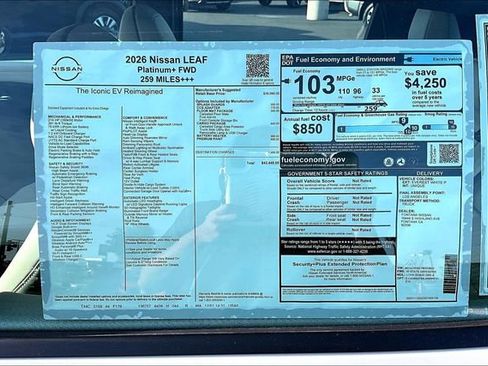 New 2026 Nissan Leaf Platinum+ w/ Cargo Package (Platinum+) image 13