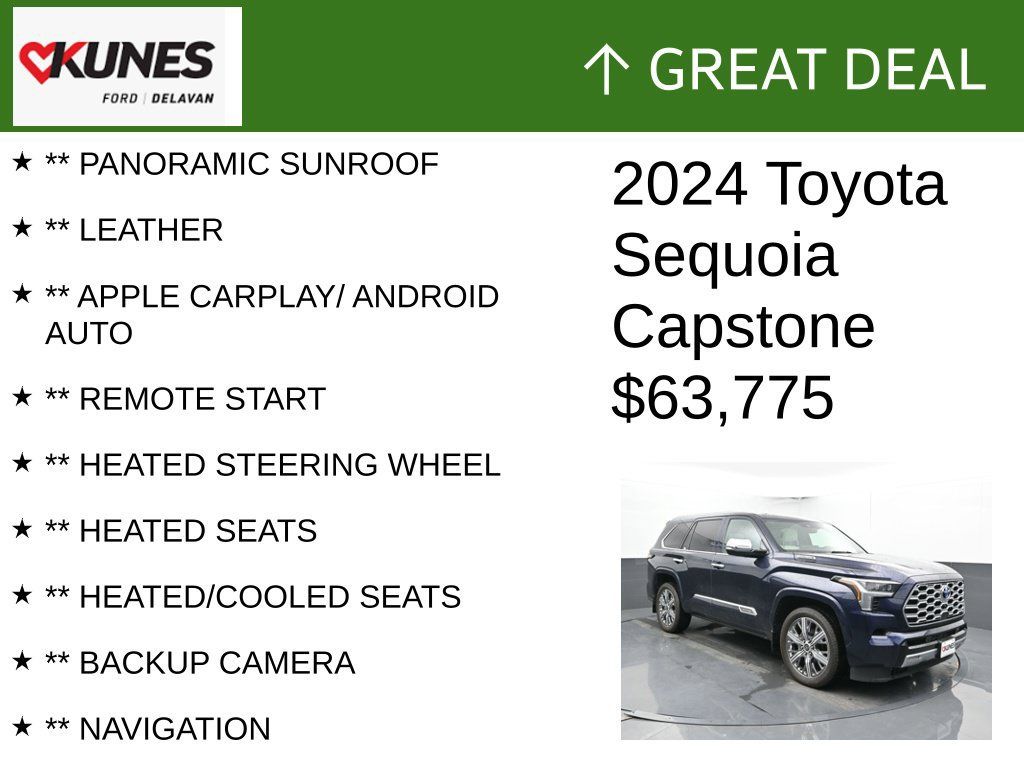 Used 2024 Toyota Sequoia Capstone AWD/4WD image 2