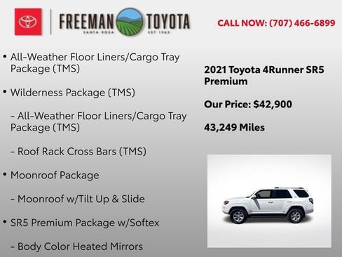 Used 2021 Toyota 4Runner SR5 Premium w/ Moonroof Package AWD/4WD image 5