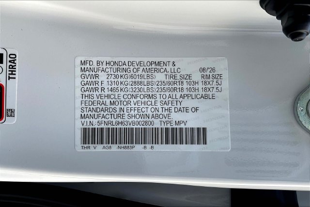 New 2027 Honda Odyssey EX-L image 8