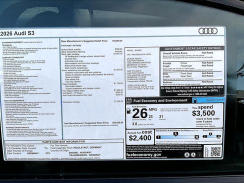New 2026 Audi S3 Premium AWD/4WD image 16