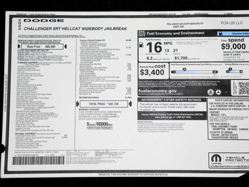 Used 2023 Dodge Challenger SRT Hellcat w/ Plus Package RWD image 4