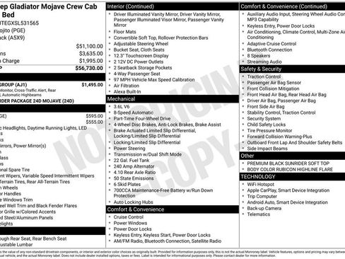New 2025 Jeep Gladiator Mojave w/ Safety Group image 4