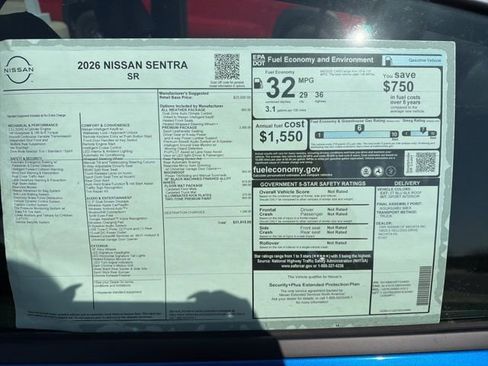 New 2026 Nissan Sentra SR w/ SR Premium Package FWD image 15