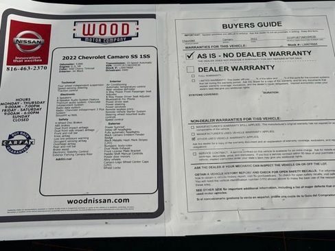 Used 2022 Chevrolet Camaro SS w/ Design Package 1 image 10