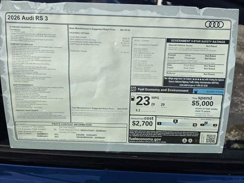 New 2026 Audi RS 3 image 18