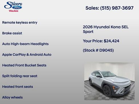 Used 2026 Hyundai Kona SEL Sport FWD image 16