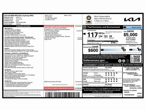 Used 2023 Kia EV6 Wind w/ Wind Technology Package image 2