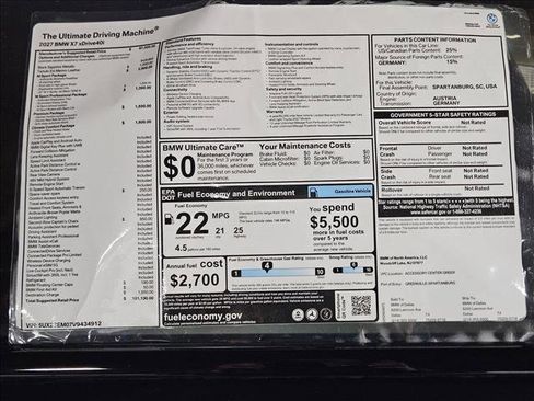 New 2027 BMW X7 xDrive40i AWD/4WD image 17
