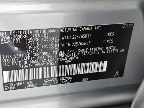 Used 2022 Toyota RAV4 XLE w/ Convenience Package FWD image 35