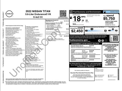 Used 2022 Nissan Titan S w/ S Utility Package RWD image 4