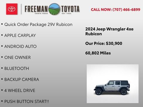 Used 2024 Jeep Wrangler Unlimited Rubicon 4xe AWD/4WD image 5