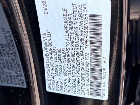 Certified 2022 Honda Accord Touring image 36