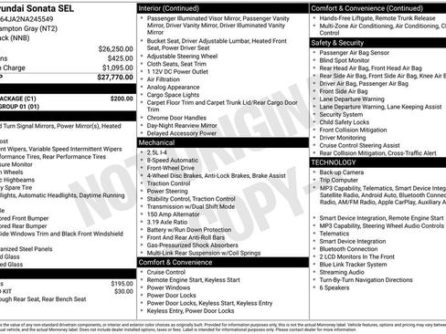 Used 2022 Hyundai Sonata SEL w/ Cargo Package FWD image 2