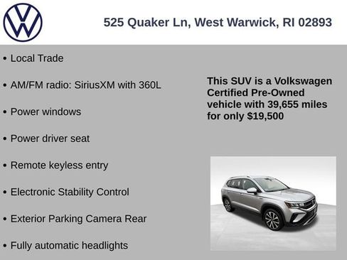 Certified 2022 Volkswagen Taos SE image 7