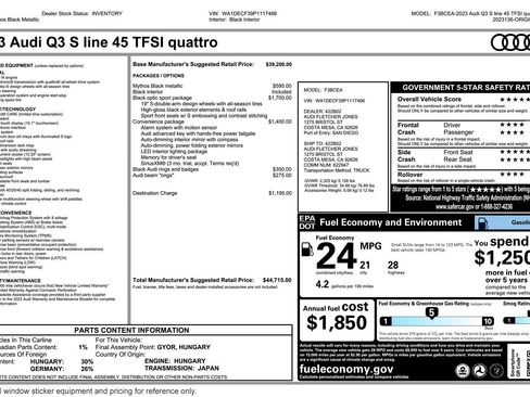 Used 2023 Audi Q3 2.0T Premium w/ Black Optic Sport Package AWD/4WD image 2