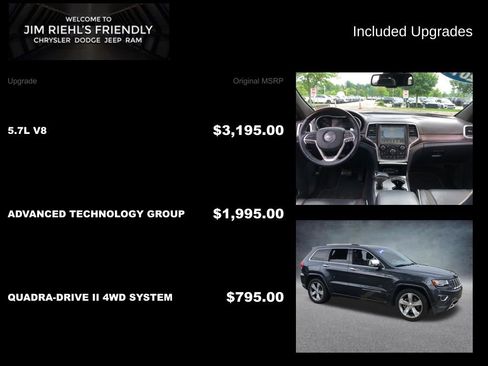 Used 2014 Jeep Grand Cherokee Overland w/ Advanced Technology Group AWD/4WD image 11