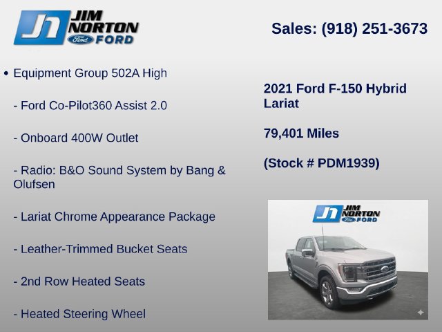 Used 2021 Ford F150 Lariat w/ Equipment Group 502A High AWD/4WD image 14