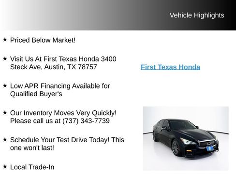 Used 2017 INFINITI Q50 Red Sport 400 AWD/4WD image 10