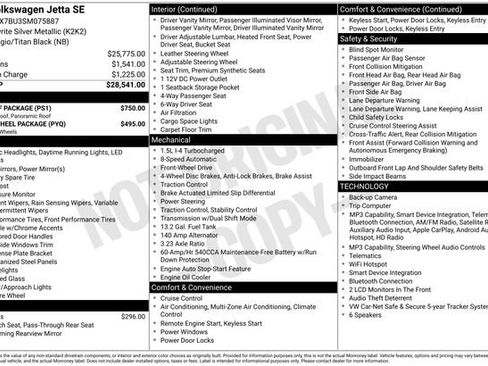 Certified 2025 Volkswagen Jetta SE w/ Sunroof Package FWD image 33