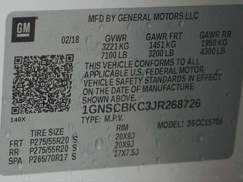 Used 2018 Chevrolet Tahoe LT w/ Max Trailering Package RWD image 30