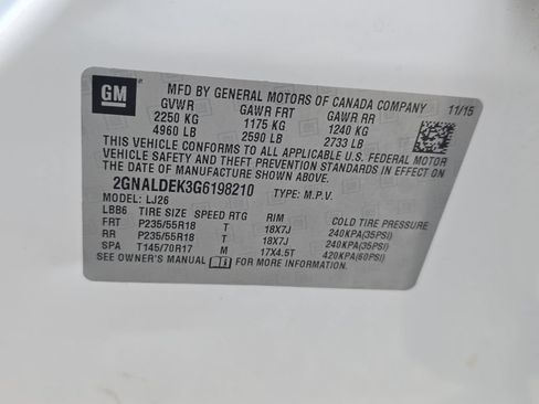 Used 2016 Chevrolet Equinox LTZ w/ Enhanced Convenience Package FWD image 31