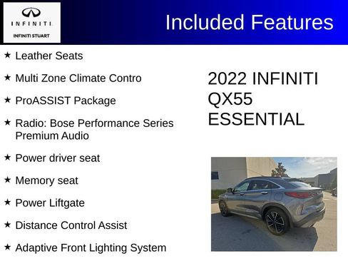 Used 2022 INFINITI QX55 Essential w/ Proassist Package AWD/4WD image 3
