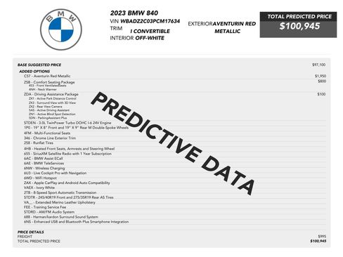 Used 2023 BMW 840i Convertible w/ Comfort Seating Package RWD image 82