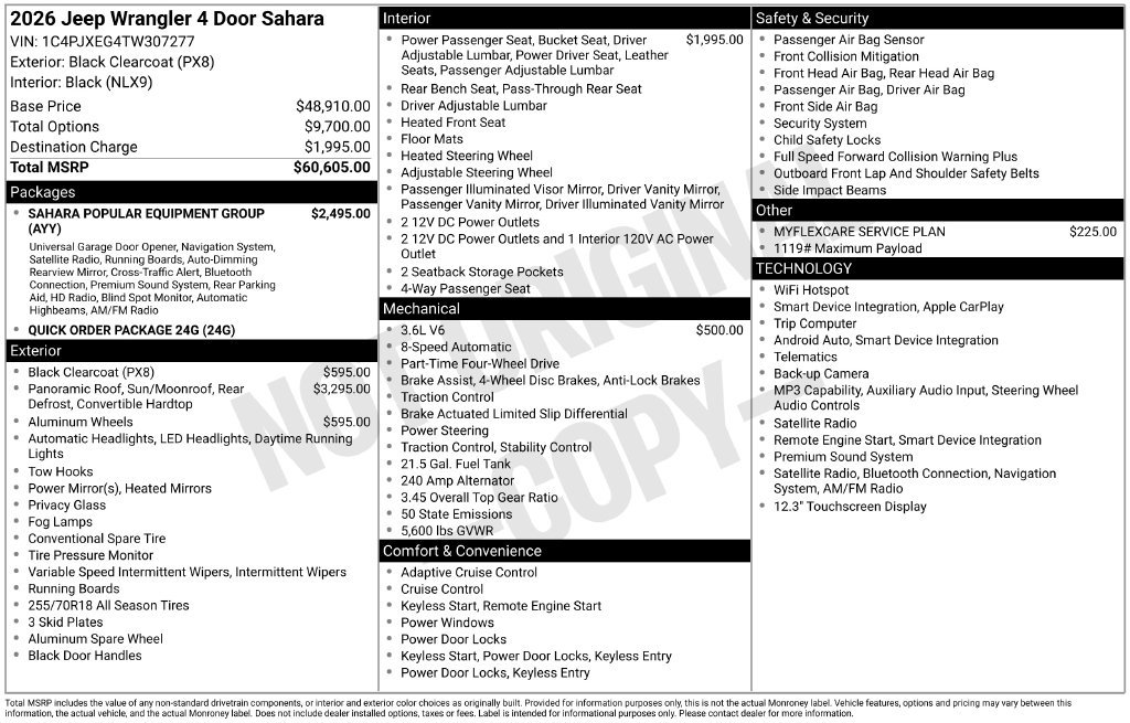 New 2026 Jeep Wrangler Unlimited Sahara AWD/4WD image 26