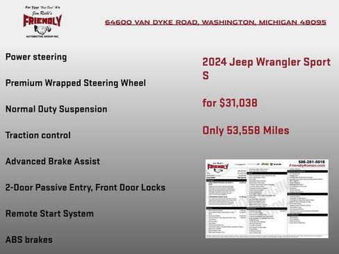 Used 2024 Jeep Wrangler Unlimited Sport AWD/4WD image 8