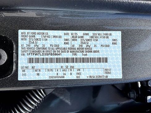 New 2025 Ford F150 Platinum w/ Equipment Group 702A High image 13