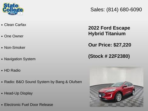 Used 2022 Ford Escape Titanium w/ Titanium Elite Package AWD/4WD image 18