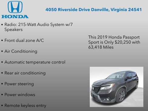 Used 2019 Honda Passport Sport image 7