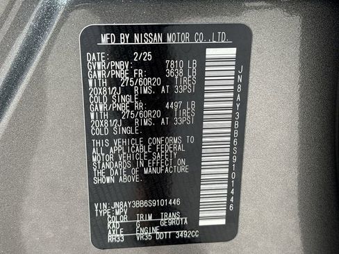 Used 2025 Nissan Armada SL w/ Captain's Chari Seat Package AWD/4WD image 35