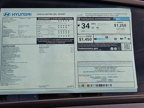 New 2026 Hyundai Elantra Sport FWD image 18