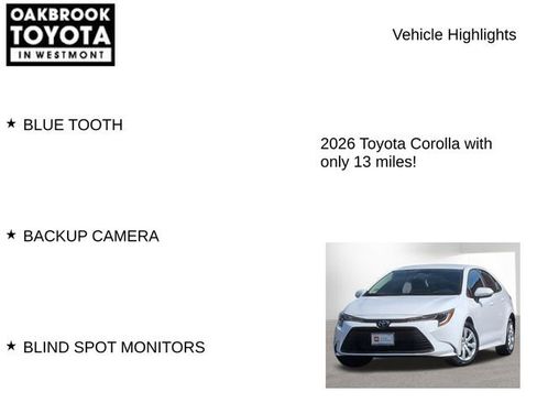 Certified 2026 Toyota Corolla LE FWD image 6