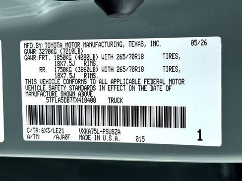 New 2026 Toyota Tundra SR5 AWD/4WD image 24