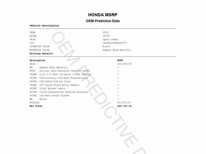 Used 2024 Honda Civic Sport