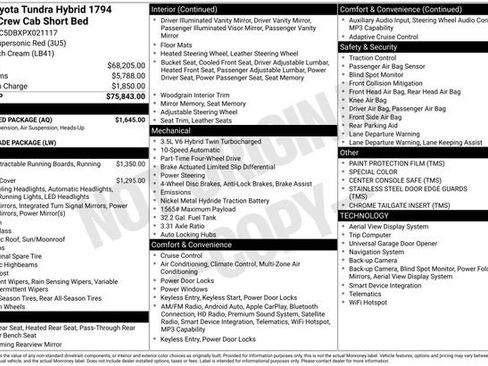 Used 2023 Toyota Tundra 1794 Edition w/ Advanced Package AWD/4WD image 39