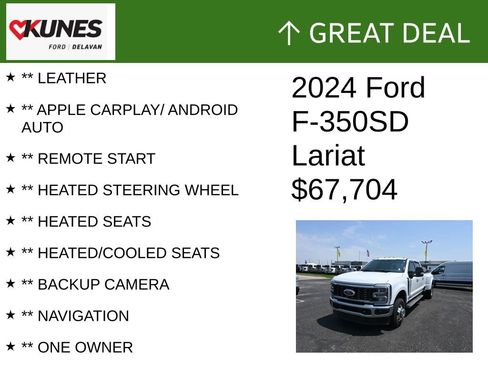 Used 2024 Ford F350 Lariat w/ Snow Plow Prep Package image 2
