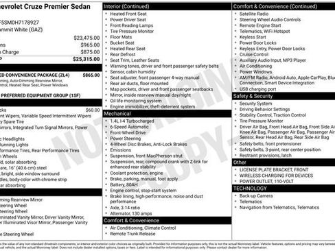 Used 2017 Chevrolet Cruze Premier w/ Enhanced Convenience Package image 24