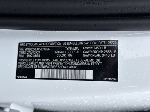 Used 2026 Volvo XC90 B6 Plus w/ Protection Package Premier AWD/4WD image 37