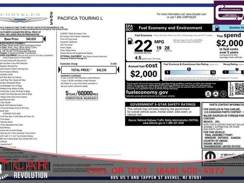 Used 2023 Chrysler Pacifica Touring-L FWD image 9