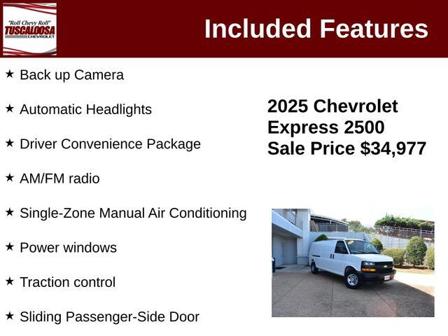 Certified 2025 Chevrolet Express 2500 Extended w/ Driver Convenience Package RWD image 6
