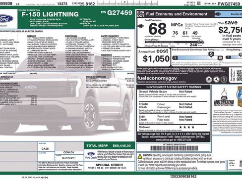 Used 2023 Ford F150 Lightning XLT image 2
