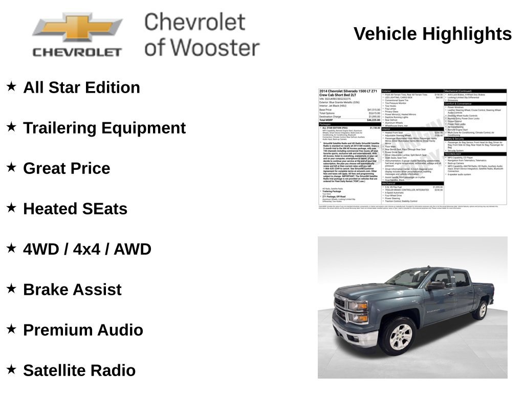 Used 2014 Chevrolet Silverado 1500 LT w/ All Star Edition AWD/4WD image 2