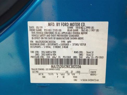 Certified 2019 Ford EcoSport SE FWD image 25