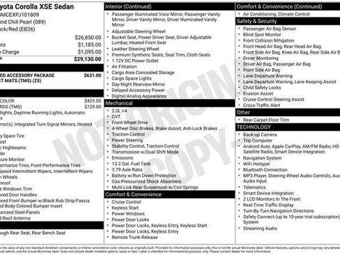 Used 2023 Toyota Corolla XSE FWD image 31